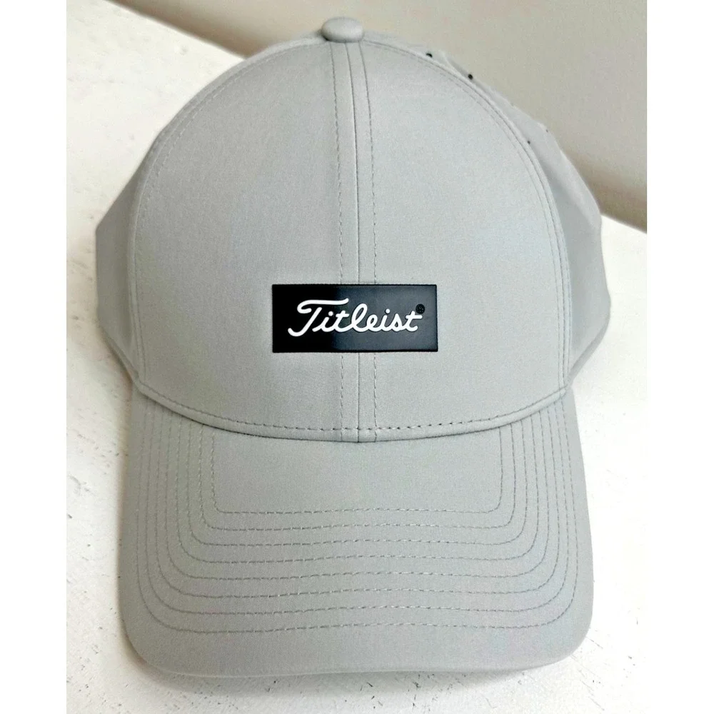 Titleist golf hat mens grey hook and loop adjustment new no tags
